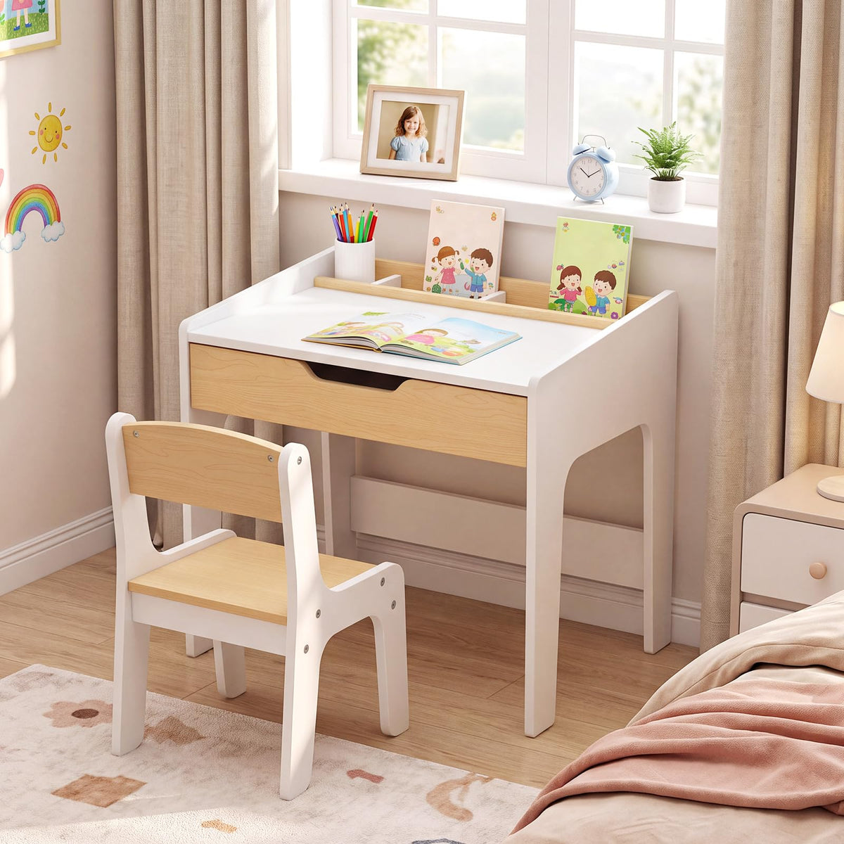 Children Writing Workstation for Boys Girls Ages 3+ for Reading Drawing Playing