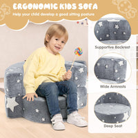 Convertible Children Sofa Kids Couch Chair with Removable and Machine-washable Cover