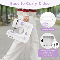 Mini Sewing Machine with 12 Built-in Stitches for Beginners