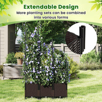 220cm Tall Raised Garden Bed w/Trellis