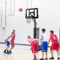 Basketball Hoop Stand 8-10FT/2.45-3.05m（Floor to Ring）Height Adjustable Basketball Hoop System w/ 44" Backboard