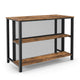 Giantex 91 cm Tall Bar Table with Storage 3-Tier Wine Bar Unit Table with Open Shelves