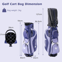 Adults/Junior Complete Golf Club Set, Golf Club Practice Set Lightweight Stand Bag w/Rain Hood