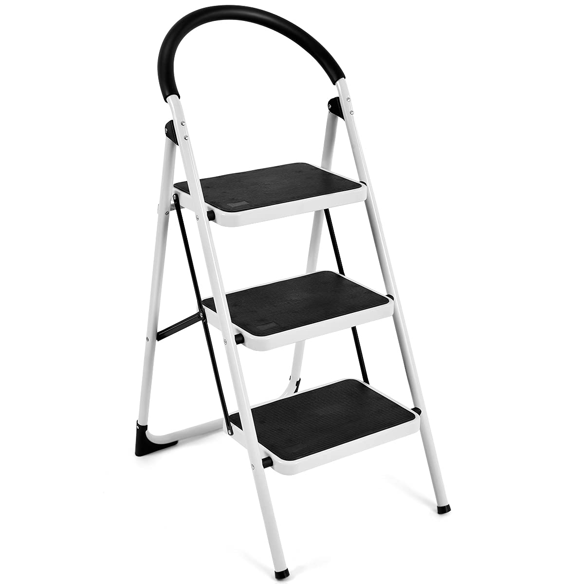 Folding Step Stool Stepladders W/Widen Pedal, Portable Step Ladder for Home and Kitchen Use