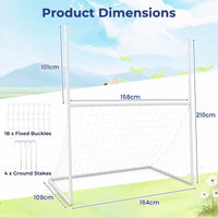 2 in 1 Kids Soccer Goal with PE Netting&UPVC Pipe Frame for Park Backyard