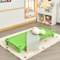 Kids Stackable Naptime Cot, Toddler Daycare Cots Rest Mat w/Easy Lift Corners