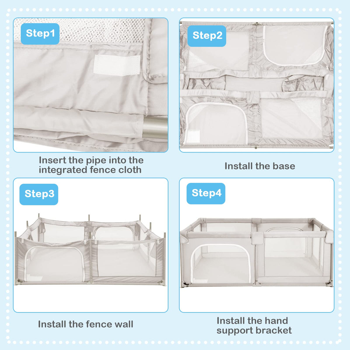 Kids Safety Play Yard Activity Center for Infants