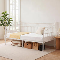 Giantex Single Daybed, Metal Sofa Day Bed w/Storage Pocket