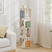 Giantex 4-Tier Rotating Bookshelf Tower with Display Stands