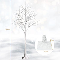 1.2/1.5/1.8 M Artificial Twig Birch Tree with 48/72/96 Warm White LED Lights for Christmas