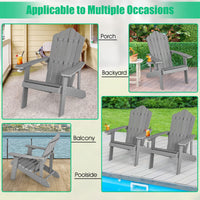 All-Weather Adirondack Chair with Cup Holder for Patio
