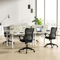 Ergonomic Office Chair with Armrests Padded Cushio Butterfly Backrest
