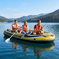 Inflatable Boat, 3/4 Person Heavy-Duty Fishing Raft Set