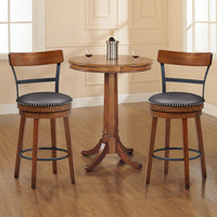 Giantex Set of 2 Swivel Bar Stools, Upholstered Breakfast Stools with Soft Padded Seat Cushions and Footrests