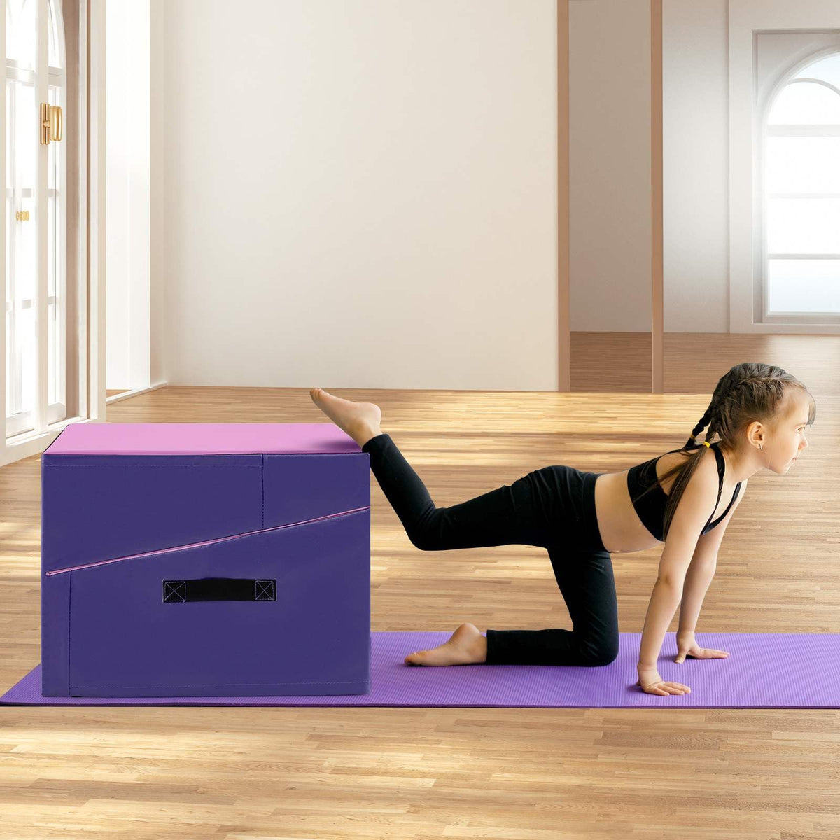 Gymnastics Tumbling Mat with EPE Foam and Non-slip PVC Leather