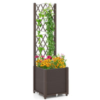 Raised Garden Bed with Trellis, Elevated Planter Box