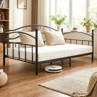 Giantex Metal Daybed Frame, 190 x 90 cm Sofa Bed with Classic Headboard