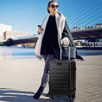 Lightweight PC Hardside Suitcase w/Double TSA Lock