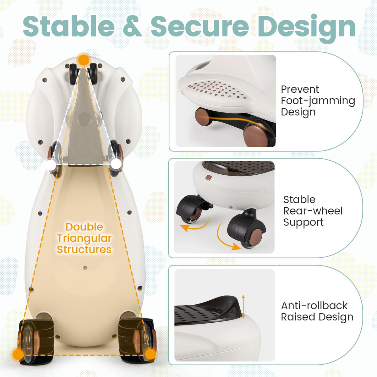 Wiggle Car with Hauling Rope, Ride on Car with Under-Seat Storage