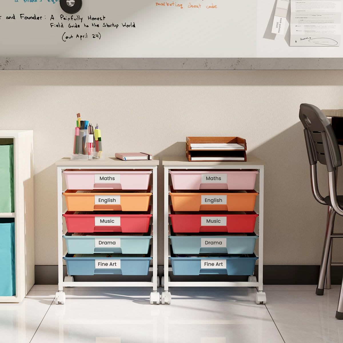 Giantex Rolling Cart with 5 Drawers