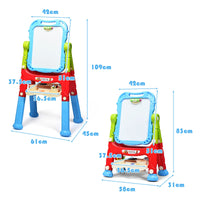 Double Sided Chalkboard and Whiteboard with Art Accessories