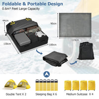 595 L Car Roof Bag with Door Hooks and Non-slip Mat