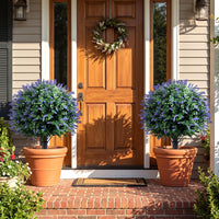 Giantex 2 Pack Artificial Lavender Boxwood Topiary Ball Trees