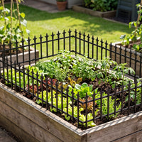 5/10-Pack Metal Garden Fence 280/560x44cm No Dig Border for Lawn Pathway
