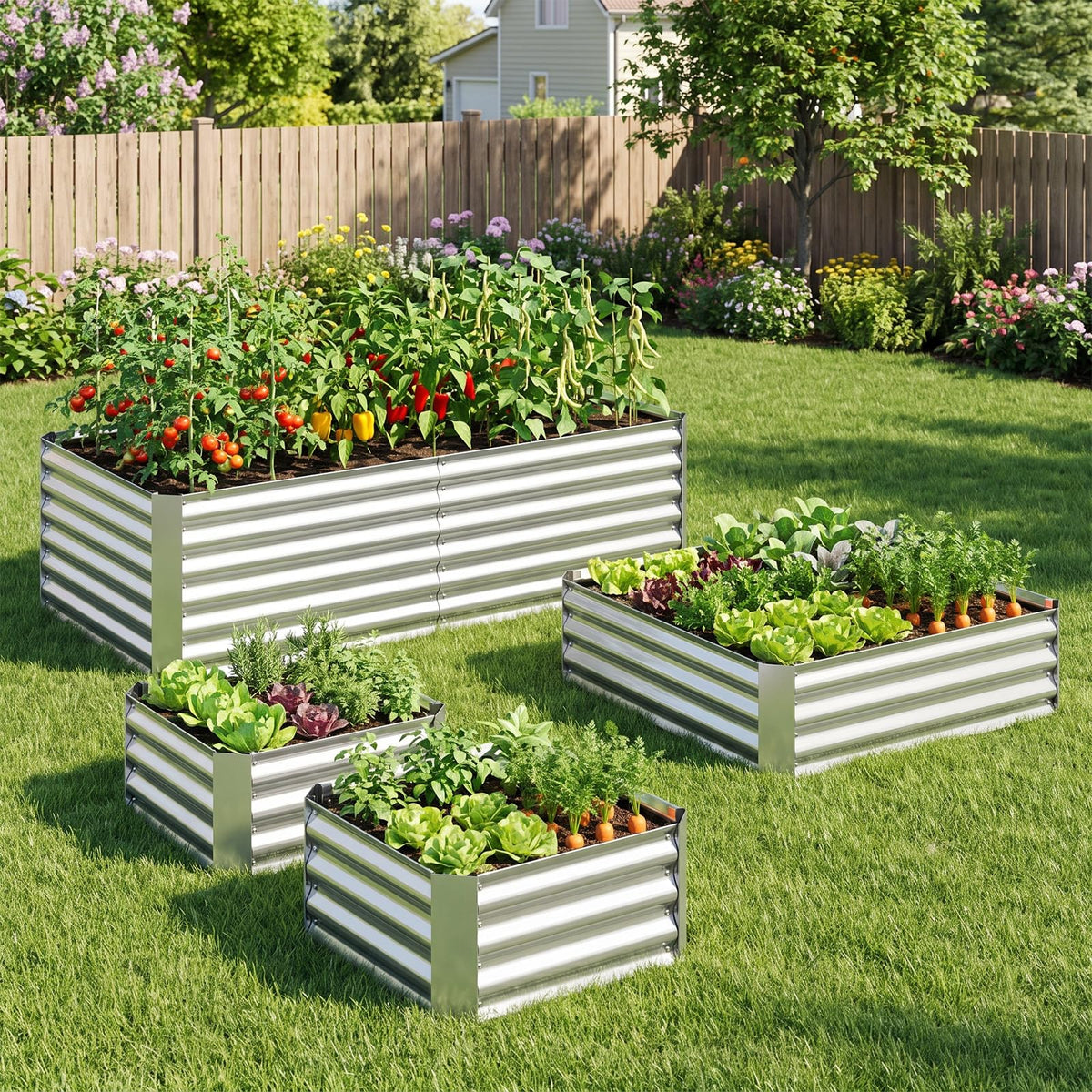Galvanized Raised Garden Bed Kit