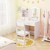 Kids Vanity Set with 2 Color Lighted Mirror