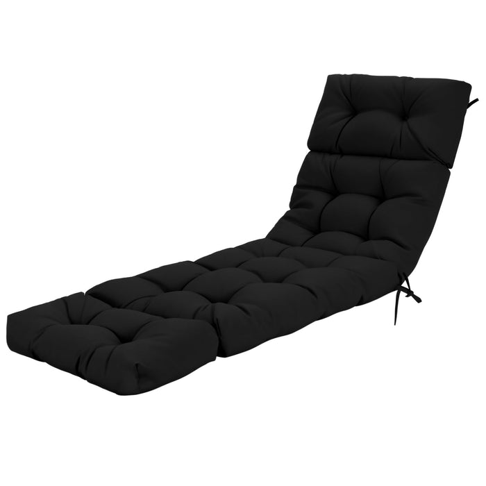 186cm x 56cm Patio Lounge Chair Cushion with 4 String Ties