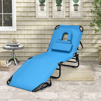 Giantex Reclining Camping Lounger Chair w/5 Adjustable Positions