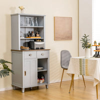 Buffet Cabinet with Hutch Sliding Doors and Drawers for Pantry