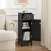 Small Bathroom Storage Cabinet with Adjustable Shelf and Drawer