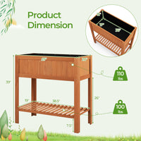 Giantex Raised Garden Bed Outdoor, Elevated Fir Wood Garden Box with Legs
