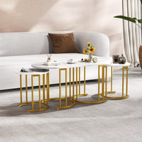 Nesting Coffee Table Set of 3, Stacking Side Tables