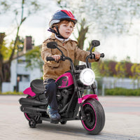 Kids Electric Motorcycle with Training Wheels & LED Headlights