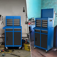 High Capacity Tool Storage Cabinet with Lockable Wheels for Garage