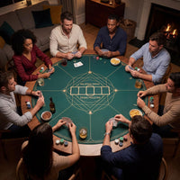 Round Poker Mat for Texas Hold'em 100 cm/120 cm/140 cm