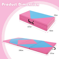 117 x 60 x 20 cm Gymnastics Mat, 4-fold Tumbling Mat