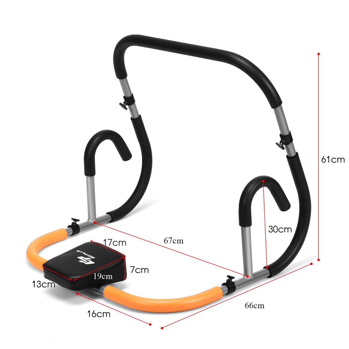 Portable Ab Mat Trainer with Padded Headrest for Core Muscle Strength Sit Up Training