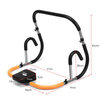 Portable Ab Mat Trainer with Padded Headrest for Core Muscle Strength Sit Up Training