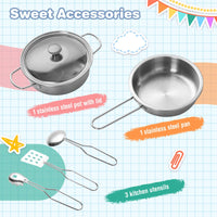 Wooden Play Kitchen with Stove for Toddlers