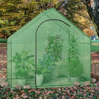 Giantex 6x3x5.5 FT Mini Walk-in Greenhouse, with Roll-up Zippered Door & Window