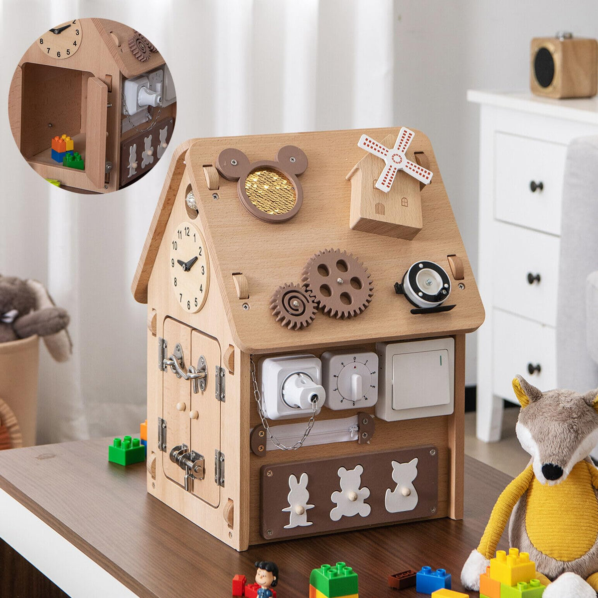 Multi-purpose Busy House with Sensory Games for Boys & Girls Ages 3 + Years Old