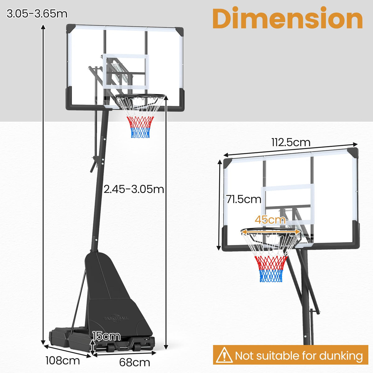 Portable Outdoor Basketball Hoop