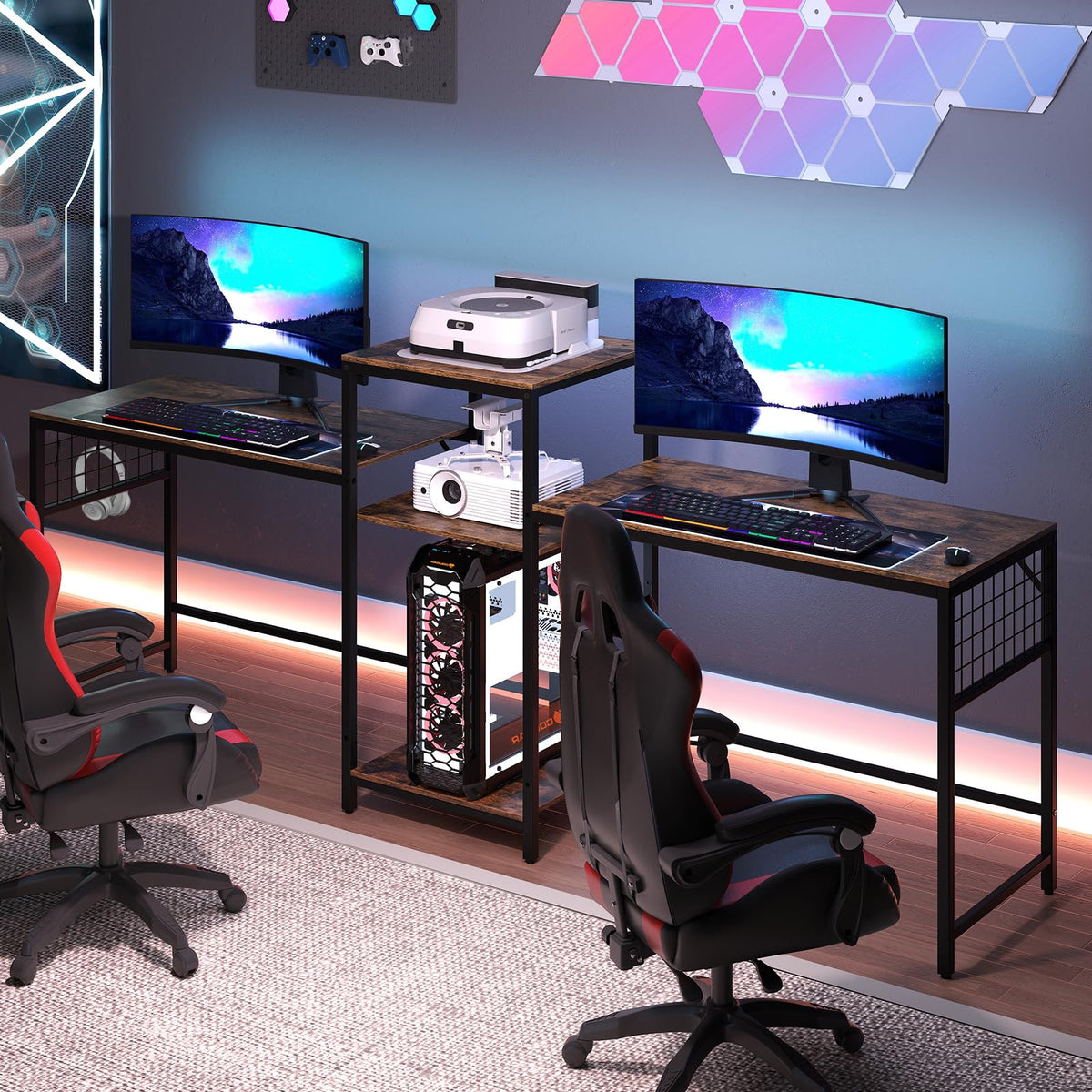 240 cm Long Convertible 2-Person Desk