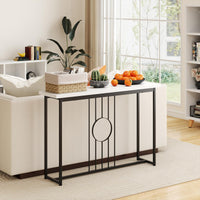 Giantex 120cm Entryway Table Faux Marble Top Console Table