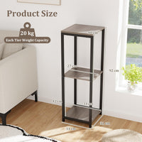 3 Tier Tall Metal Plant Stand with Anti-tipping Device for Balcony Living Room Office