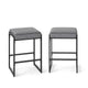 26 Inch Bar Stools Set of 2 with Faux Leather Upholstered Seat for Dining Room